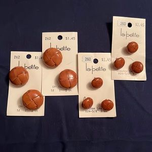Vintage La Petite leather buttons. 
4 large 1”
6 small 5/8 “